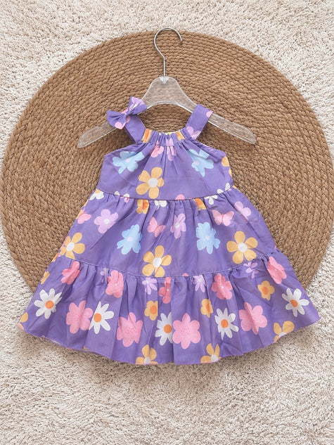 Lavender Blossom Twirl Dress