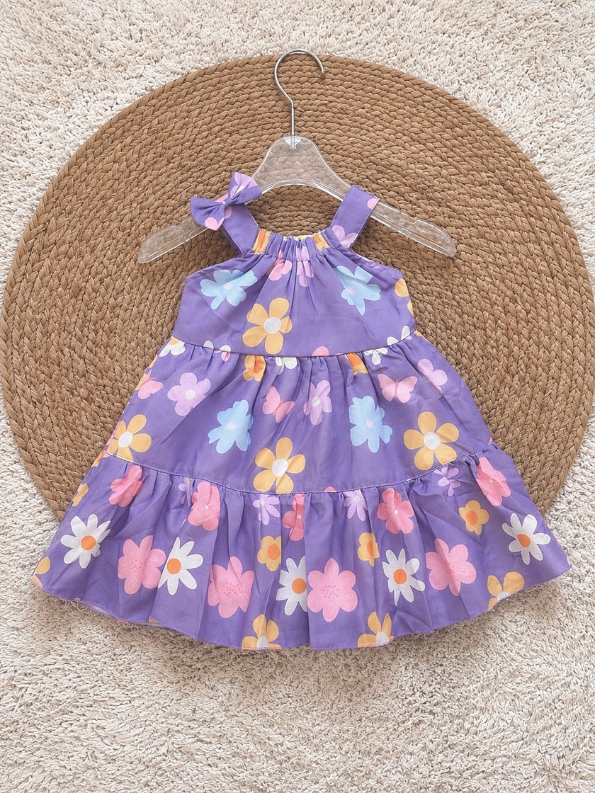 Lavender Blossom Twirl Dress