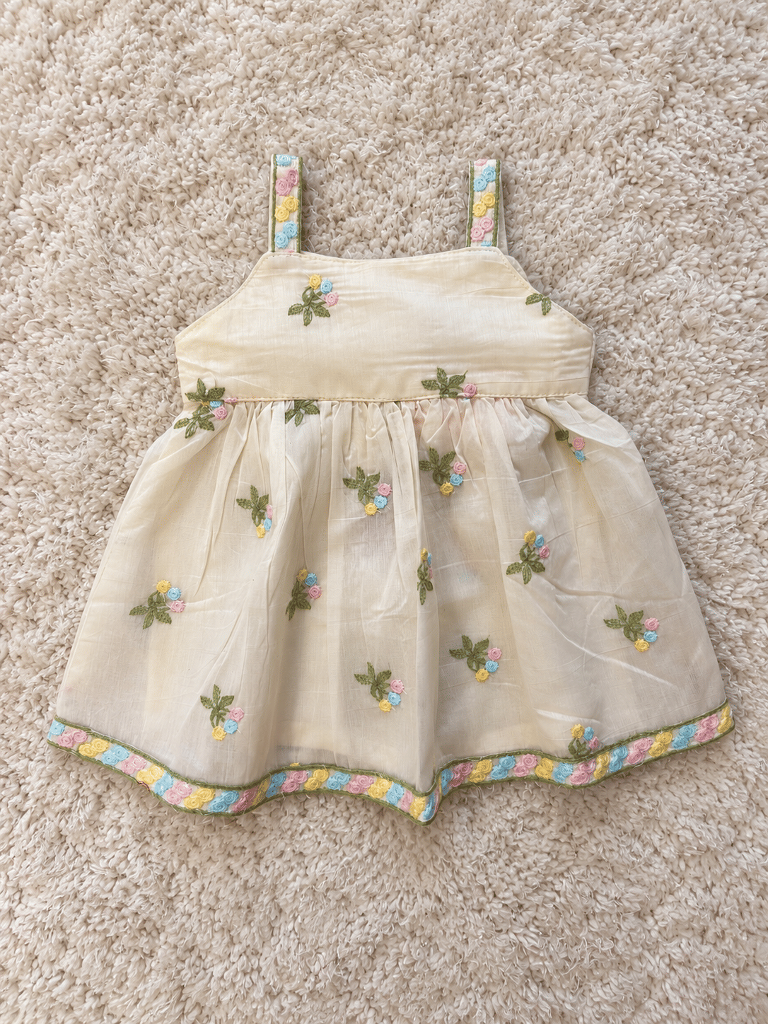 Ivory Pastel Floral Sharara Set