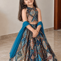 Midnight Blue Rayon Cotton Lehenga