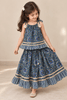 Indigo Floral Pure Cotton Lehenga