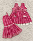 Fuchsia Dotted Pure Cotton Sharara