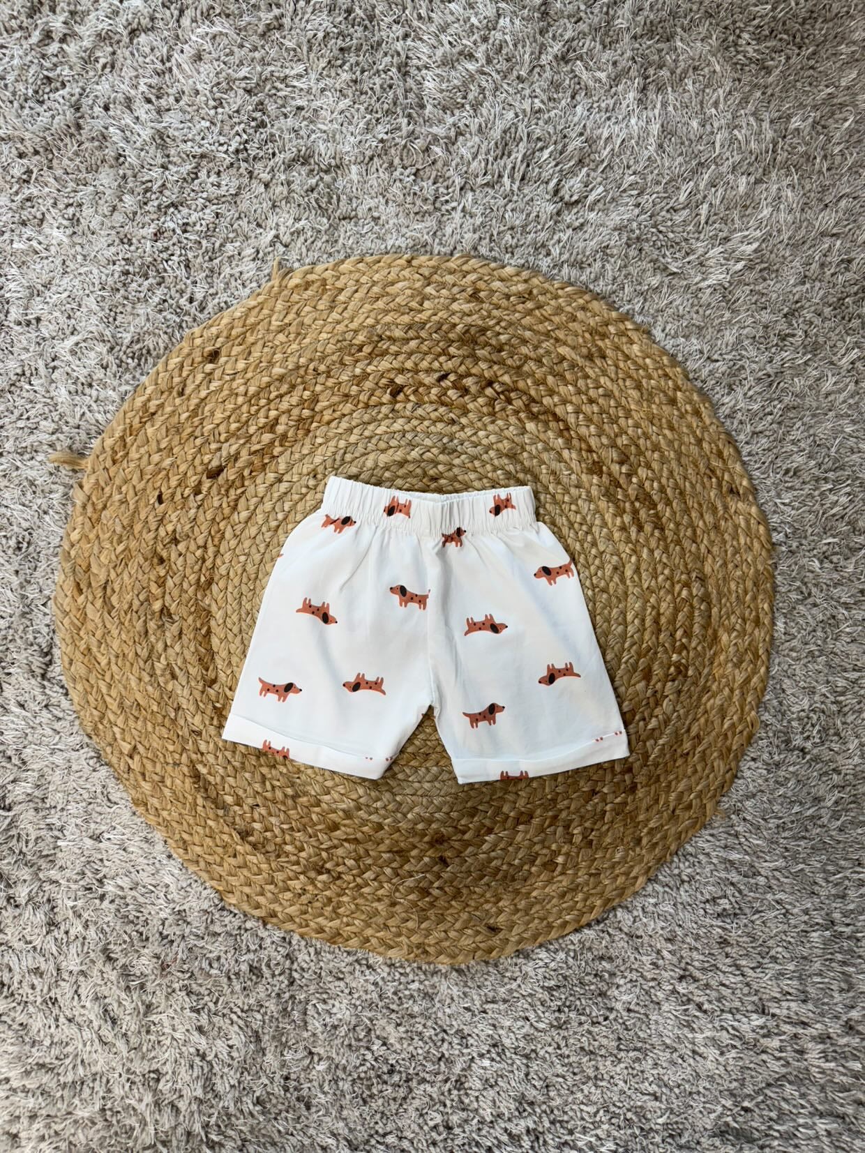 Dog Print T-Shirt & Shorts Set