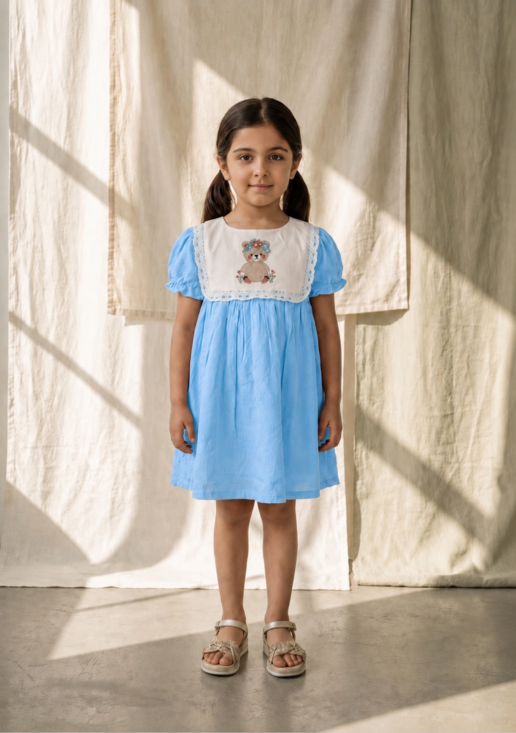 Blue Teddy Blossom Dress