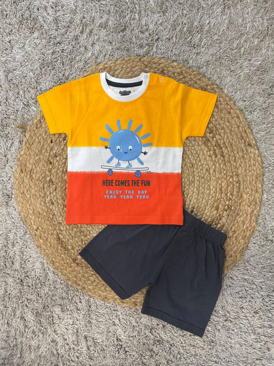 Colorful Kids T-Shirt & Shorts Set