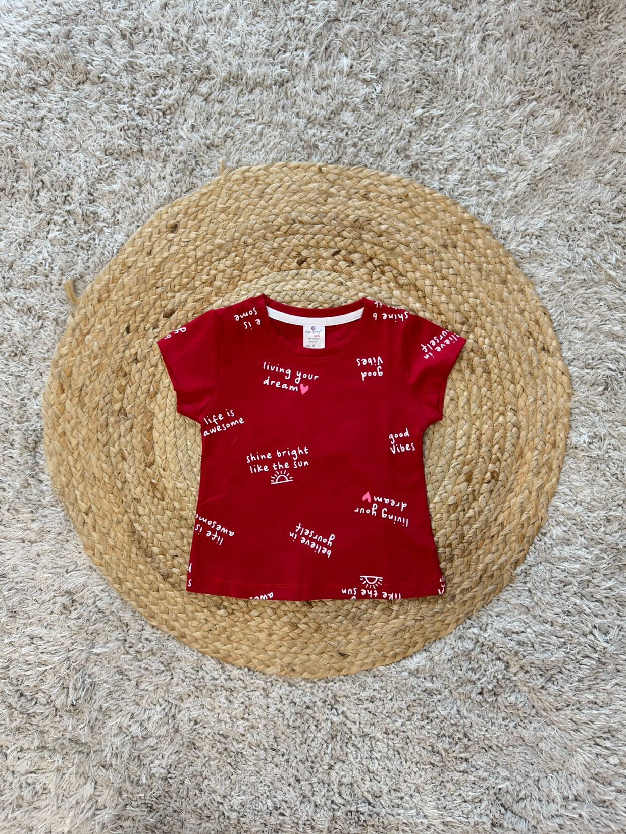 Smarty Kids Co-ord Set With Living Your Life Print