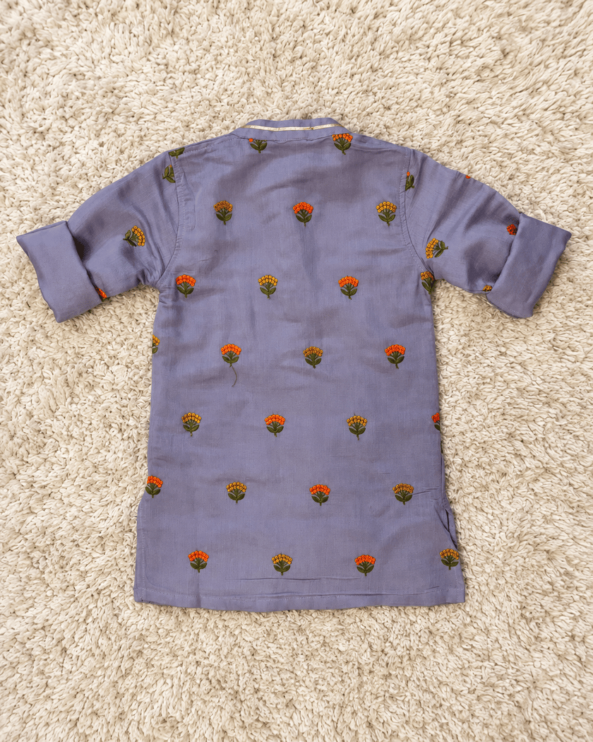 Lavender Floral Kurta Pajama Set