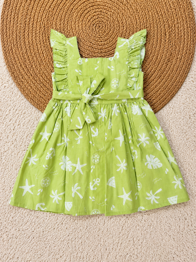 Tropical Bloom Flutter Dress