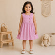 Lilac Floral Muslin Dress
