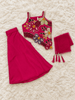 Fuchsia Floral Festive Sharara Set