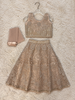 Champagne Gold Floral Lehenga Set