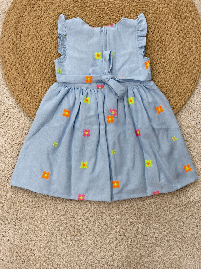 Pastel Bloom Flutter Dress