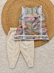 Sage Floral Dhoti Set