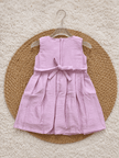 Blush Bow Pleated Dress