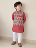 Coral Paisley Cotton Kurta Set