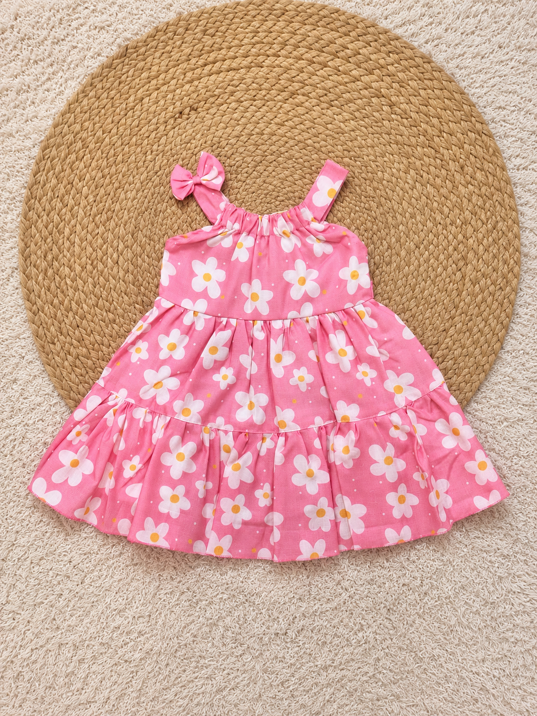 Pink Daisy Twirl Dress