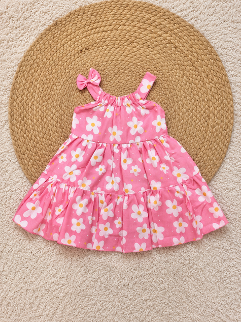 Pink Daisy Twirl Dress