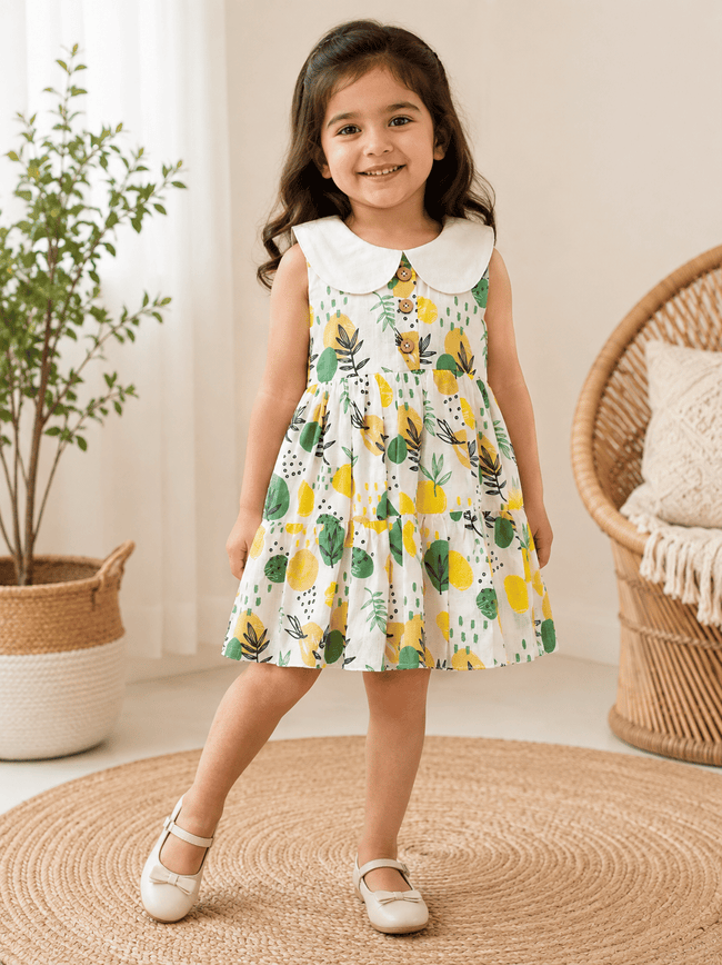 Lemon Muslin Dress