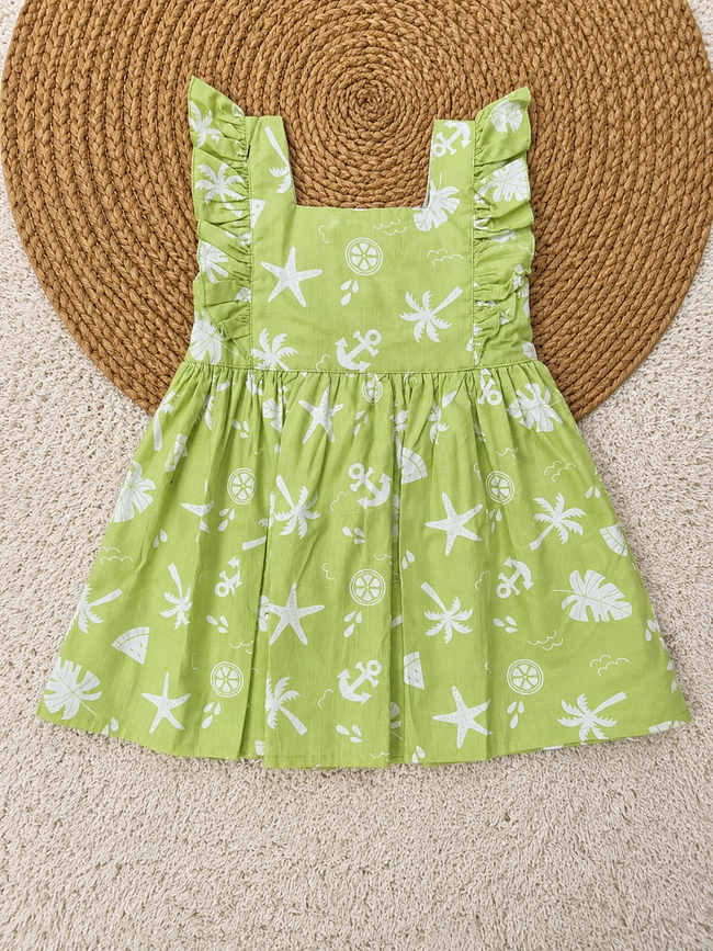 Tropical Bloom Flutter Dress