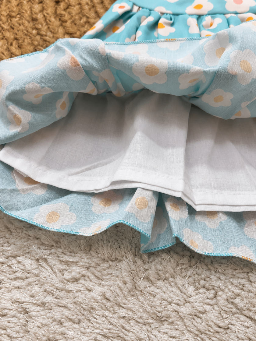 Sky Daisy Twirl Dress