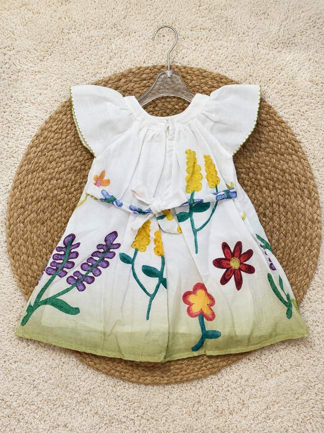 Ivory Rainbow Garden Frock