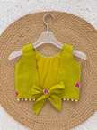 Lime Pink Pure Cotton Lehenga