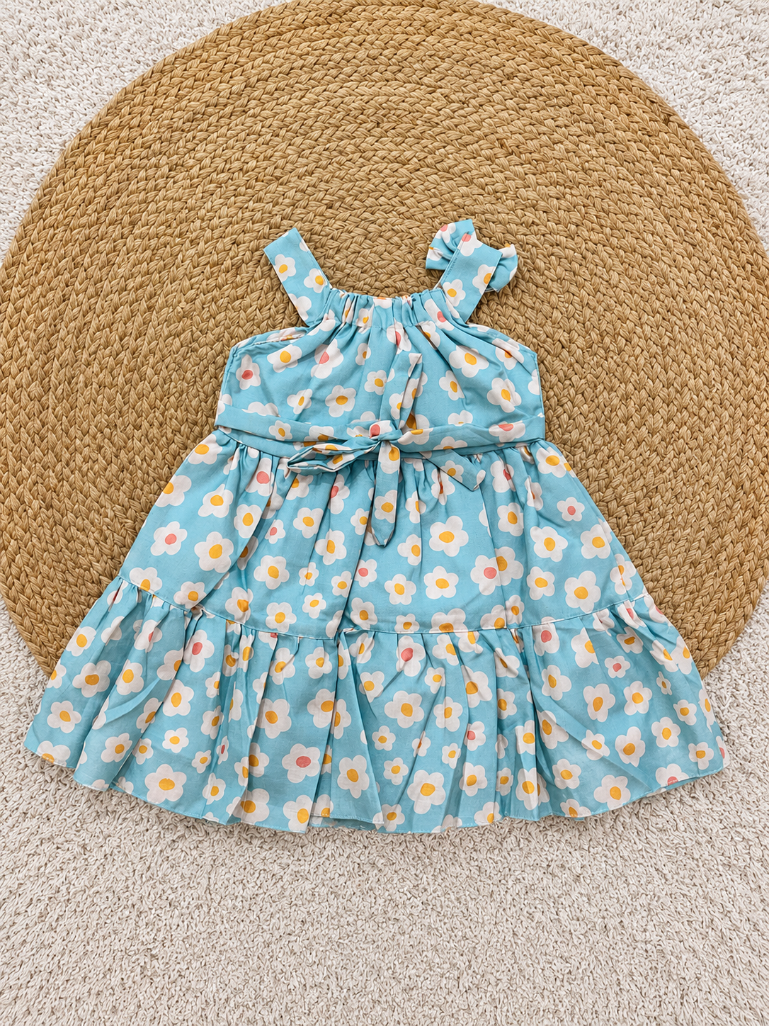 Sky Daisy Twirl Dress