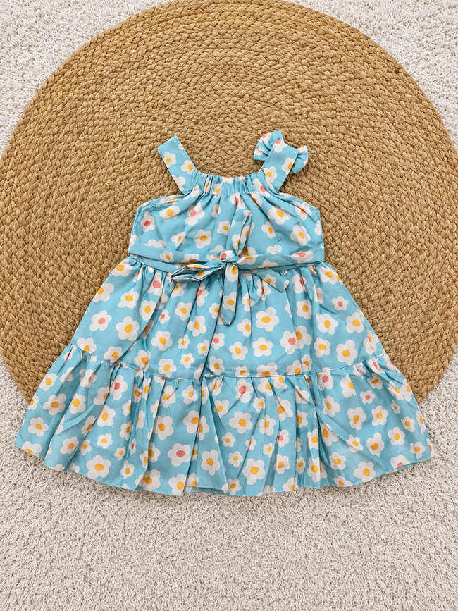 Sky Daisy Twirl Dress