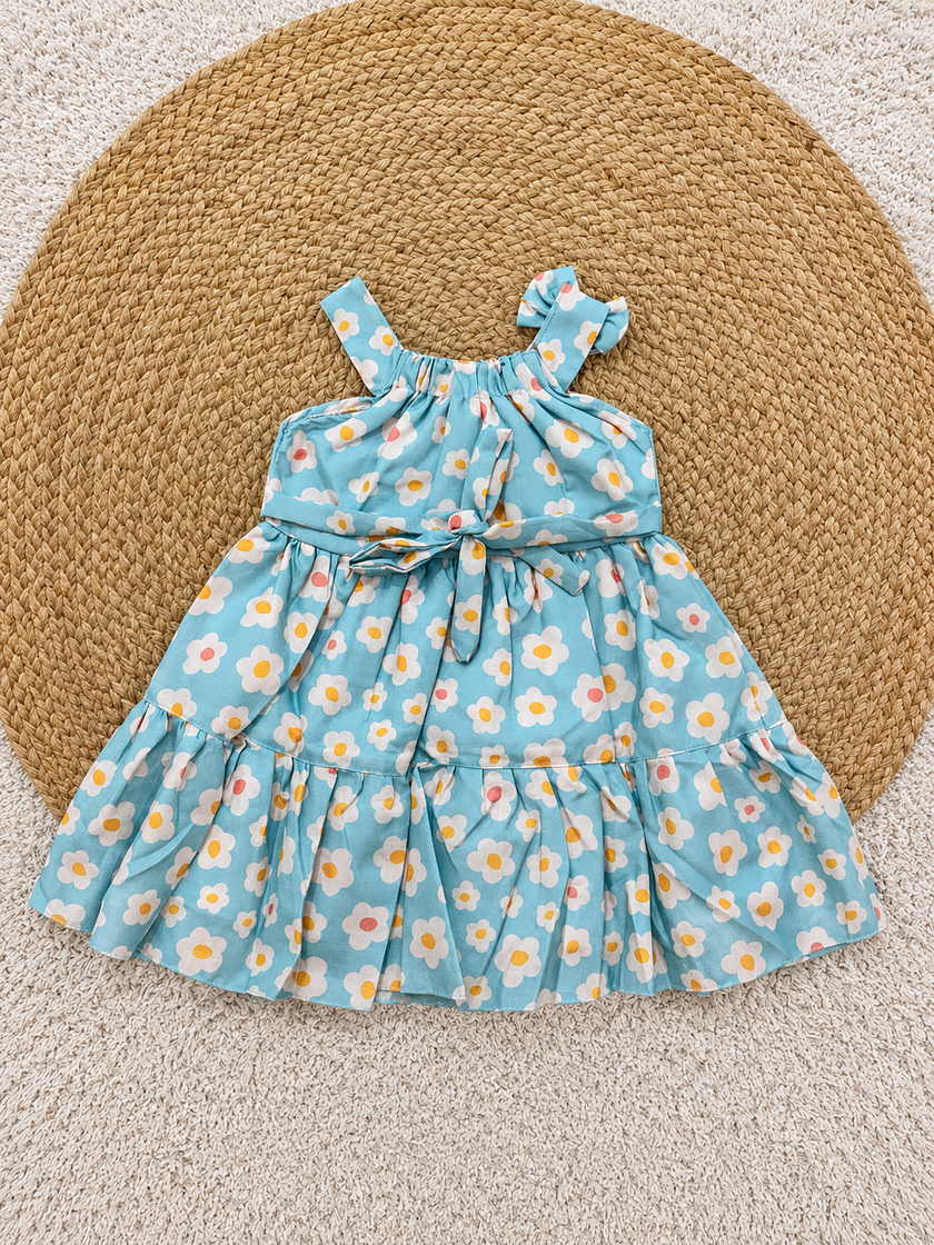 Sky Daisy Twirl Dress