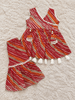Crimson Stripe Pure Cotton Sharara