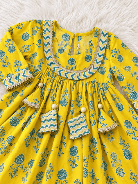 Sunshine Yellow Floral Sharara Set