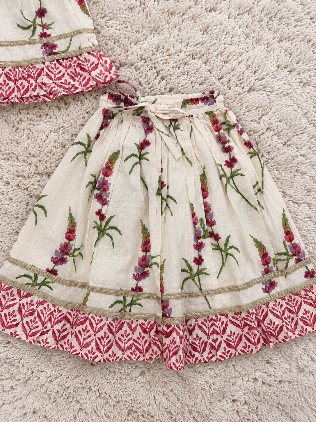 Ivory Rose Pure Cotton Lehenga