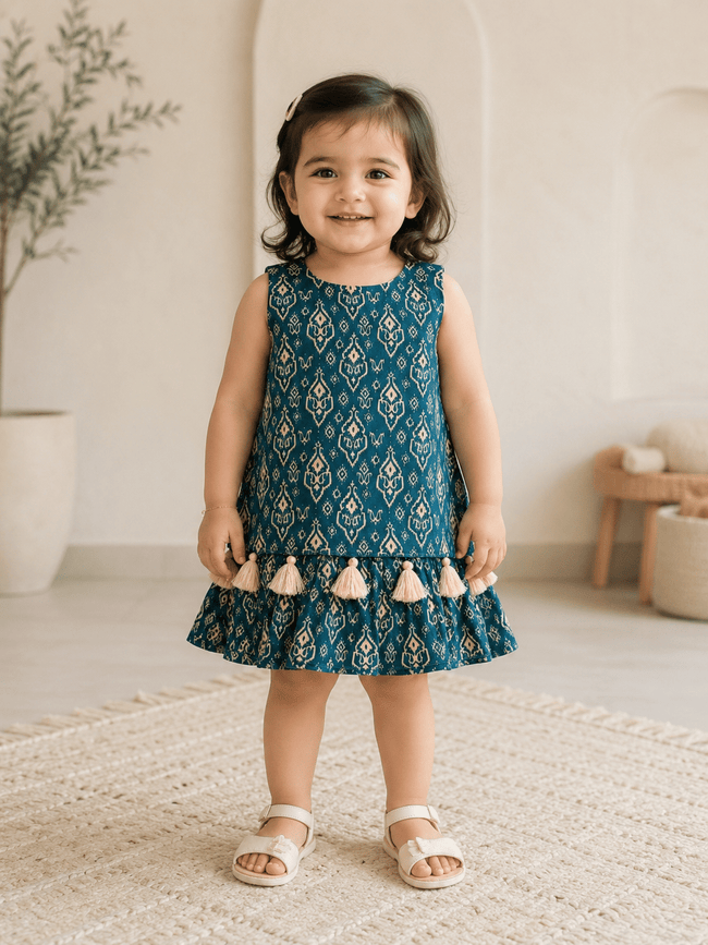 Teal Tassel Heritage Frock