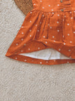Rust Floral Muslin Dress