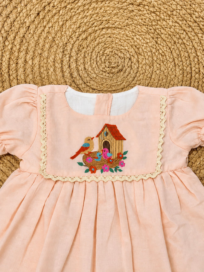 Birdsong Blossom Peach Dress