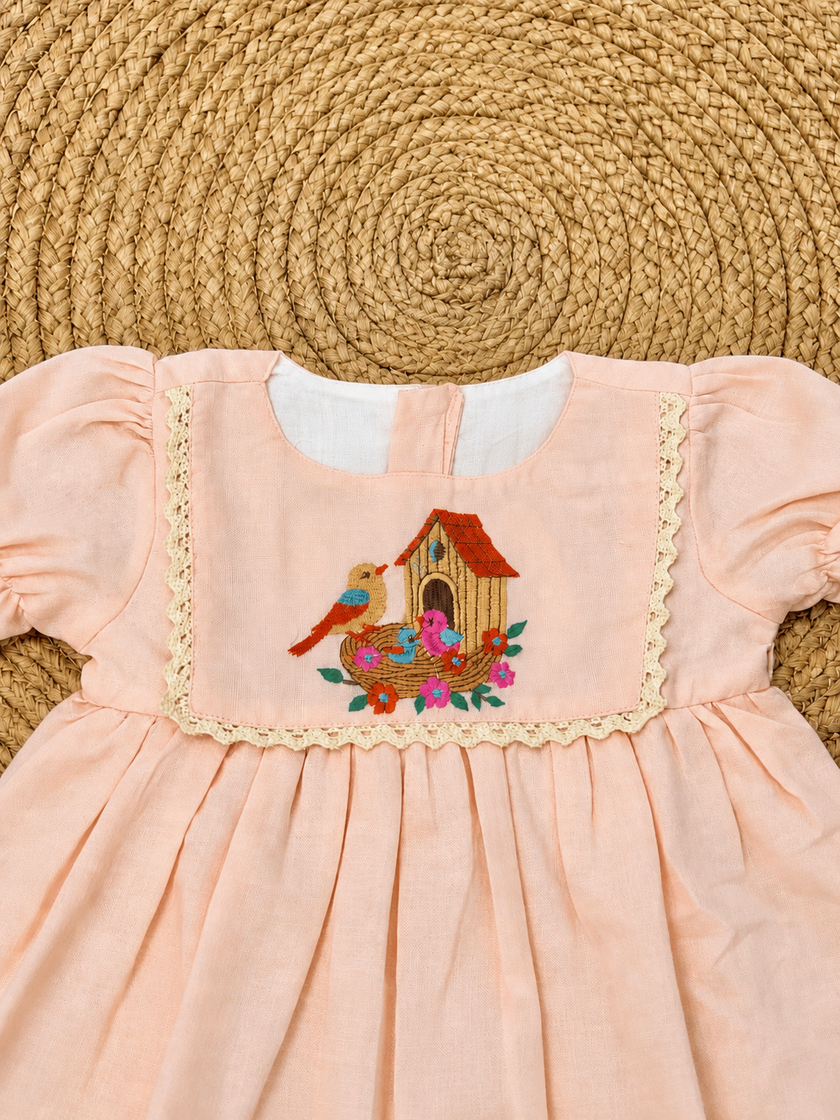 Birdsong Blossom Peach Dress