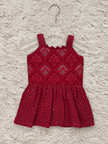 Ruby Red Embroidered Sharara Set