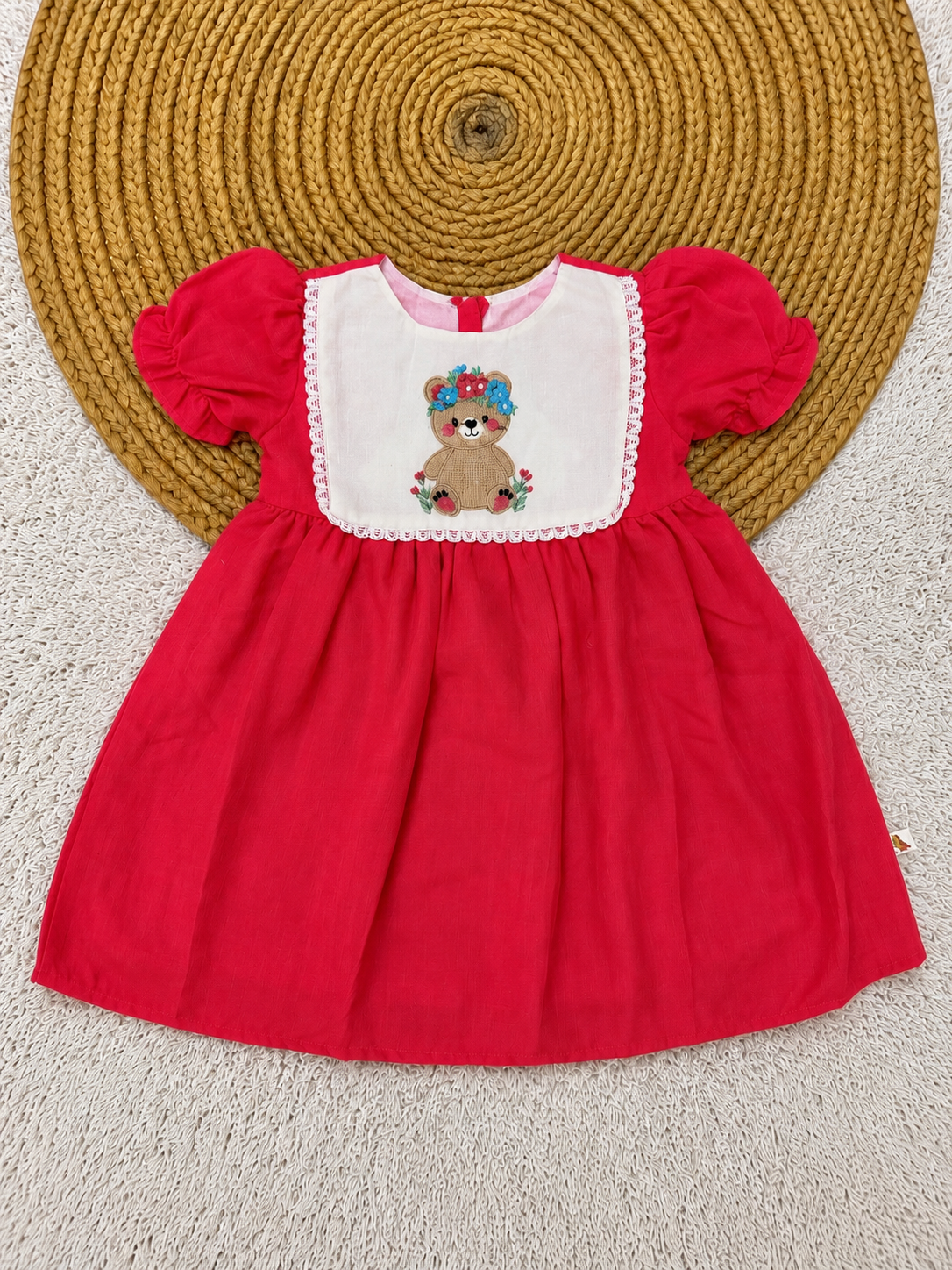Teddy Blossom Dress – Red