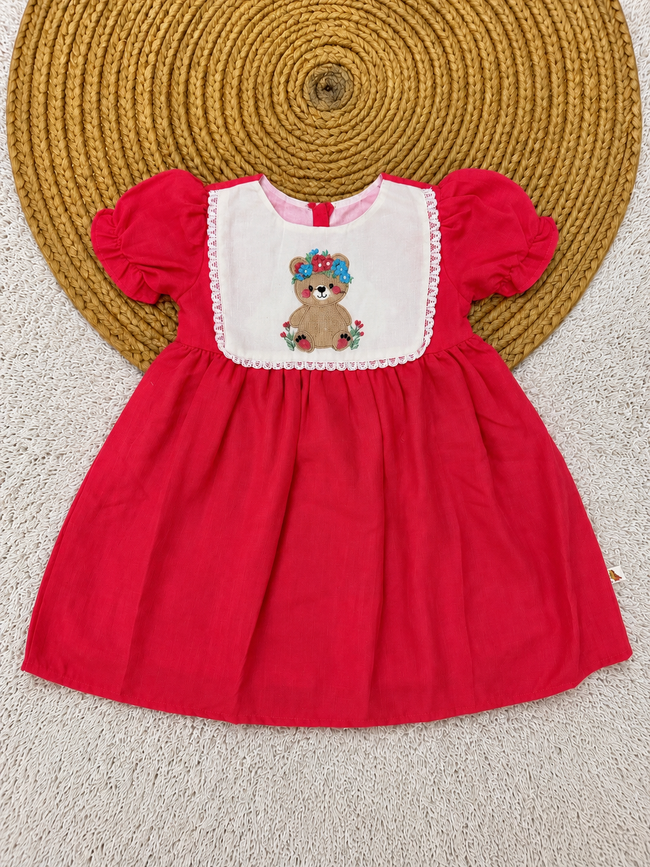 Teddy Blossom Dress – Red