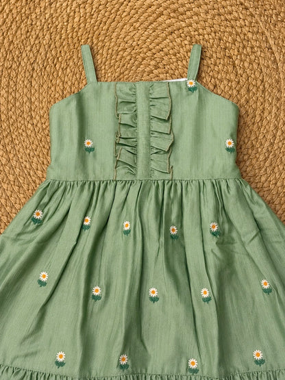 Daisy Meadow Dress (Sage Green)