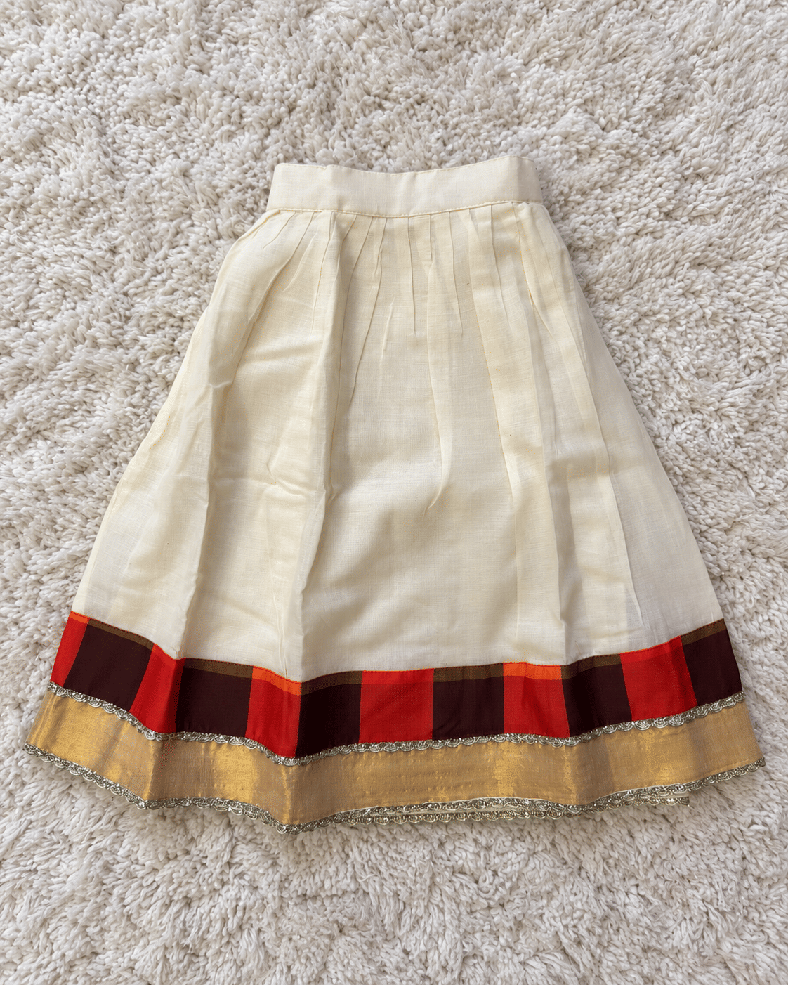 Crimson Check Festive Lehenga Set