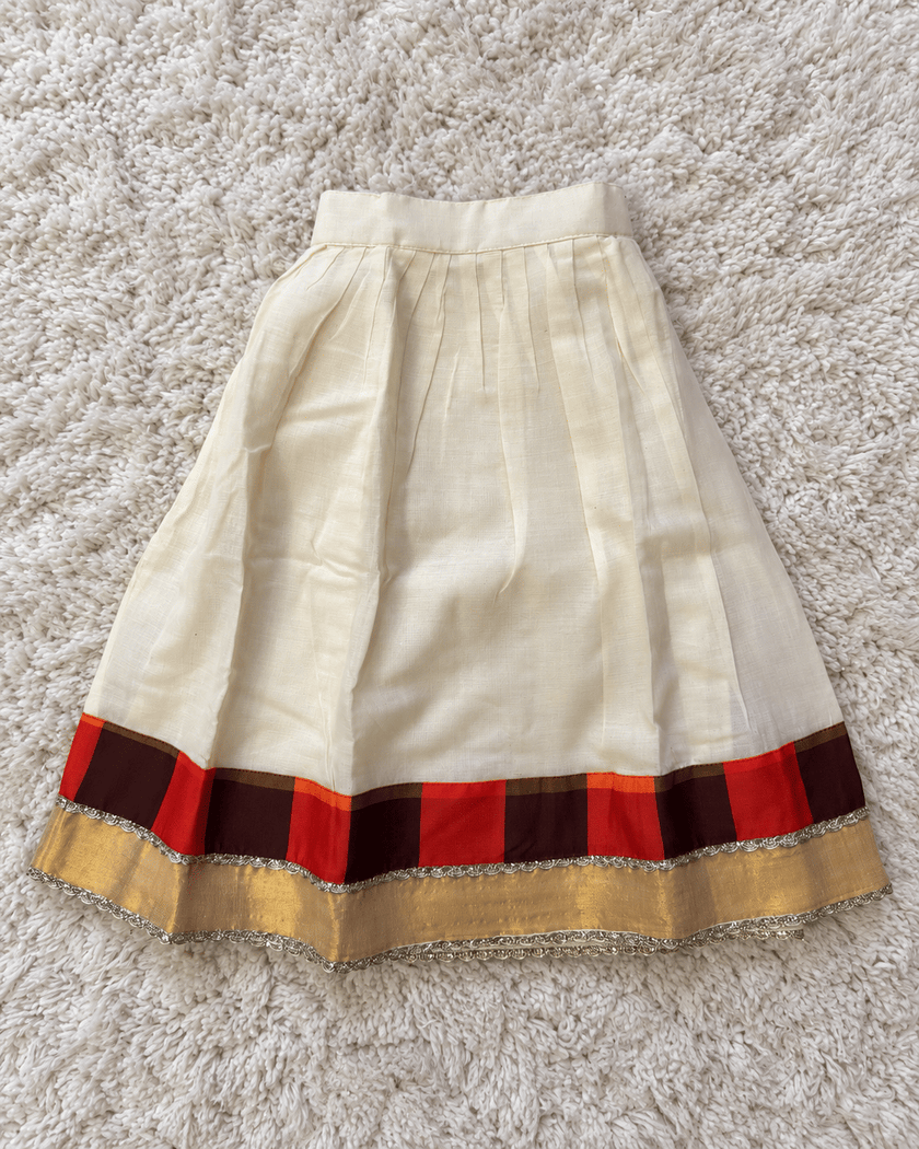 Crimson Check Festive Lehenga Set