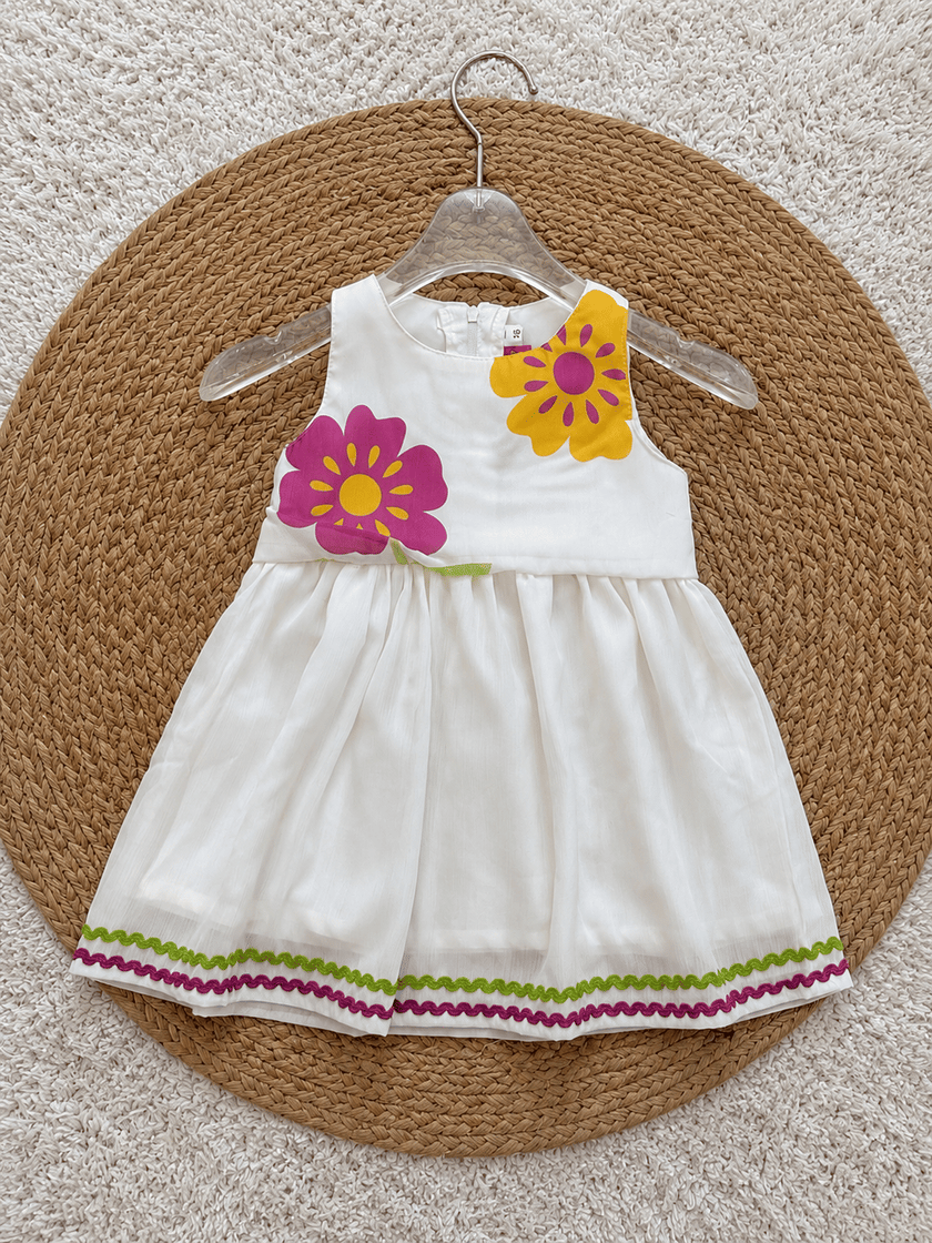 Ivory Sunshine Floral Frock