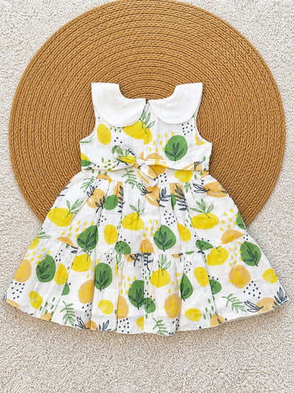 Lemon Muslin Dress
