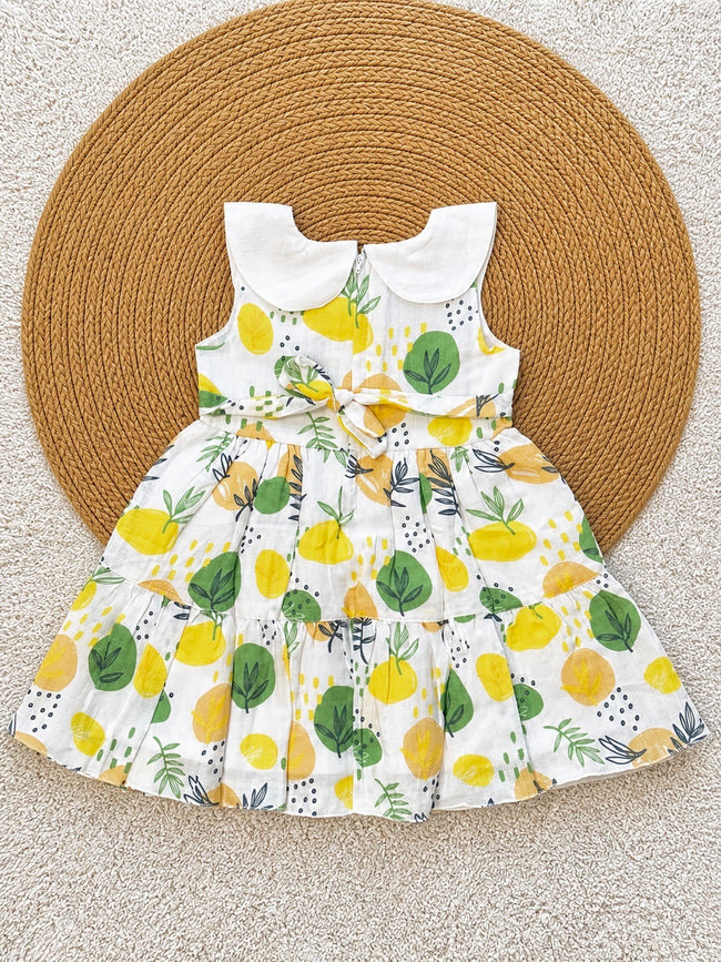 Lemon Muslin Dress
