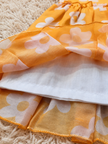 Orange Daisy Ruffle Dress