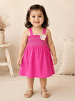 Pink Pastel Flower Smocked Dress