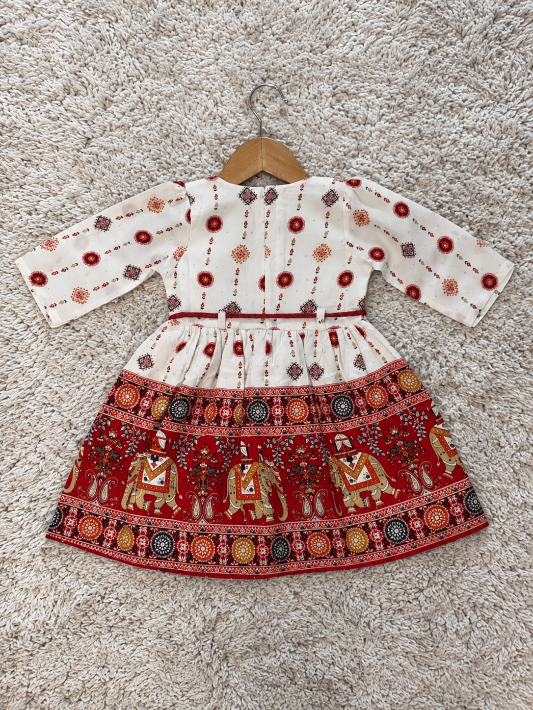 Red Elephant Print Dress