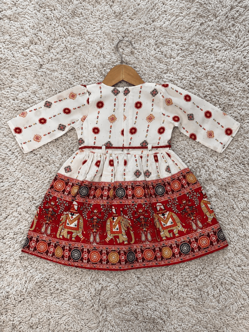 Red Elephant Print Dress