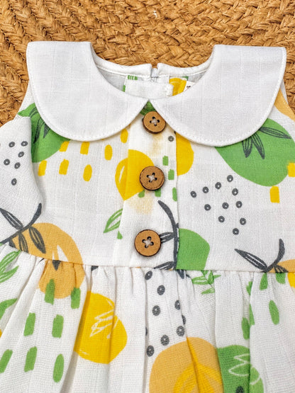 Lemon Muslin Dress